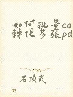 如何批量cad转化多张pdf