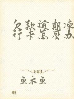 欠款逾期冻结银行卡怎么办