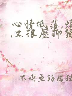 心情低落,烦躁,又很压抑发朋友圈