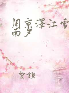 周京泽江雪宁宋南夕