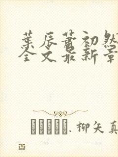 叶辰萧初然小说全文最新章节免费阅读