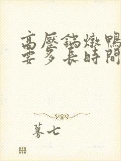 高压锅炖鸭子需要多长时间