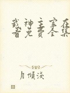 武神主宰在线观看免费全集高清