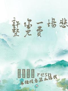 许你一场悲欢完整免费