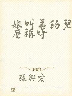 姐叫弟的儿子怎么称呼