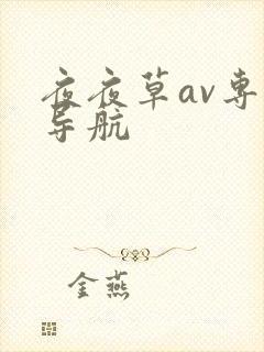 夜夜草av专业导航