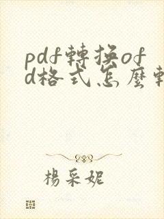 pdf转换ofd格式怎么转
