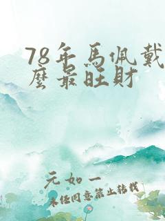 78年马佩戴什么最旺财