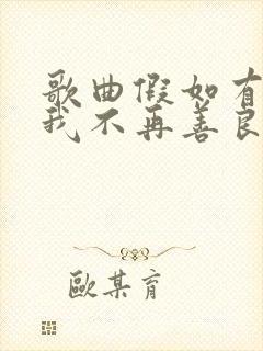 歌曲假如有一天我不再善良完整版