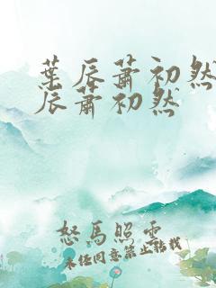 叶辰萧初然 叶辰萧初然