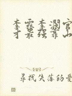 李霖李澜官场奇才最强靠山竟是我自己小说