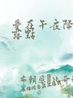 爱在午夜降临前露点