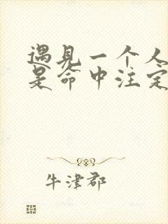 遇见一个人真的是命中注定吗