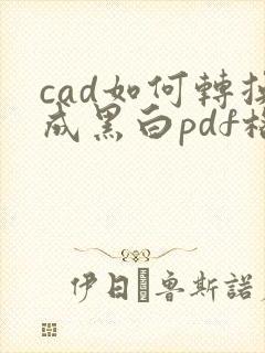 cad如何转换成黑白pdf格式