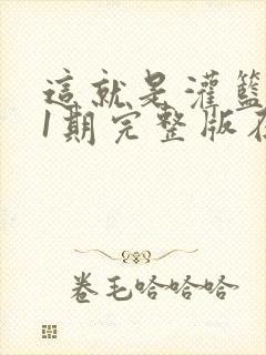 这就是灌篮4第1期完整版在线观看