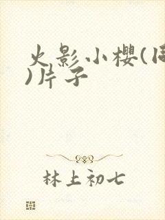 火影小樱(同人)片子