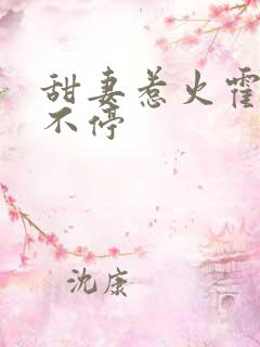 甜妻惹火霍少吻不停
