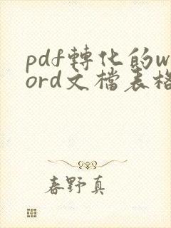pdf转化的word文档表格有重影怎么处理