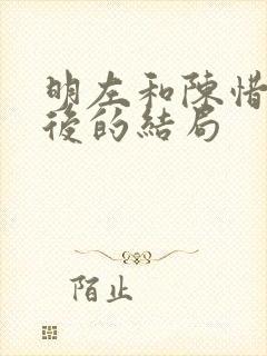 明左和陈惜墨最后的结局