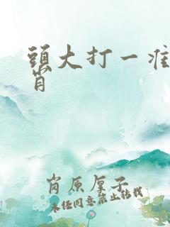 头大打一准确生肖