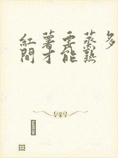 红薯要蒸多长时间才能熟