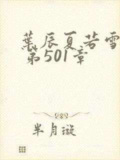 叶辰夏若雪孙怡 第501章