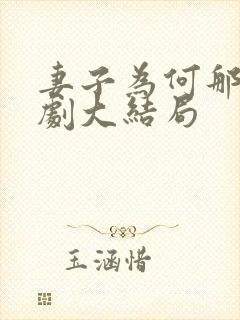妻子为何那样短剧大结局