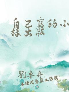 自己写的小说怎样出版