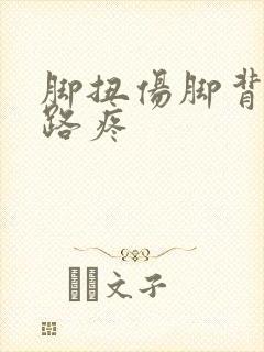 脚扭伤脚背肿走路疼