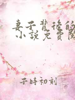 妻子背后的秘密 小说免费阅读