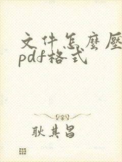 文件怎么压缩成pdf格式