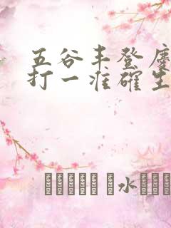 五谷丰登庆佳年打一准确生肖