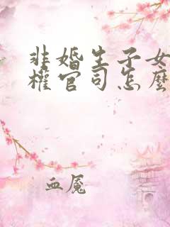 非婚生子女抚养权官司怎么打