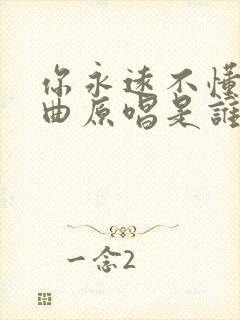 你永远不懂我歌曲原唱是谁唱的歌