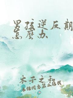 男孩逆反期家长怎么办
