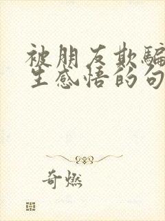 被朋友欺骗的人生感悟的句子
