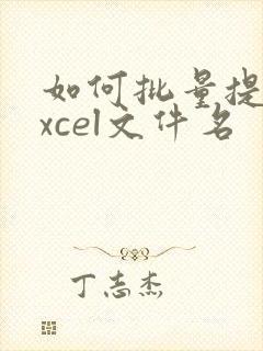 如何批量提取excel文件名