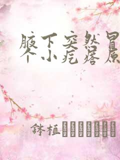 腋下突然冒出一个小疙瘩原因