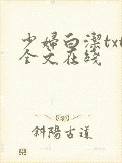 少妇白洁txt全文在线