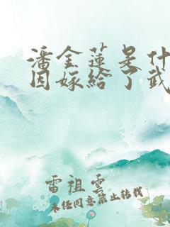 潘金莲是什么原因嫁给了武大郎