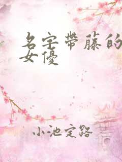 名字带藤的日本女优