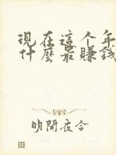 现在这个年代干什么最赚钱