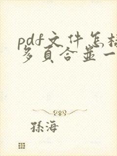 pdf文件怎样多页合并一页打印