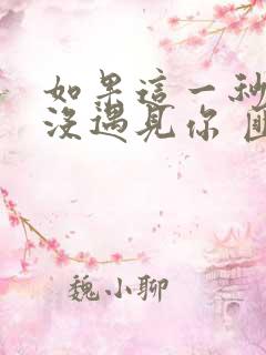 如果这一秒,我没遇见你 匪我思存
