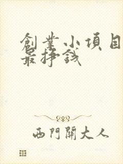 创业小项目什么最挣钱