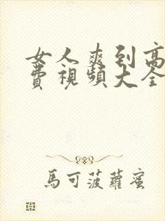 女人爽到高潮免费视频大全