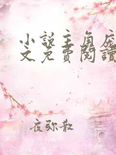 小说主角庞北全文免费阅读