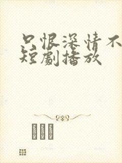 只恨深情不识鸢短剧播放