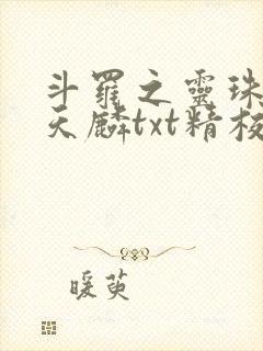 斗罗之灵珠神剑天麟txt精校无错版