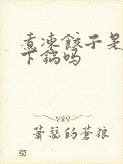 煮冻饺子是冷水下锅吗